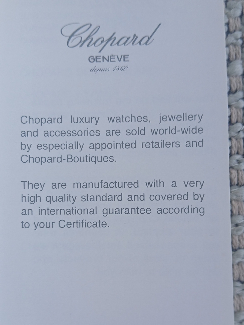 Chopard booklet - Picture 3 of 3